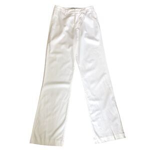 All Things Golden NWT White Linen Blend High Waist Straight Leg‎ Trouser Pants M